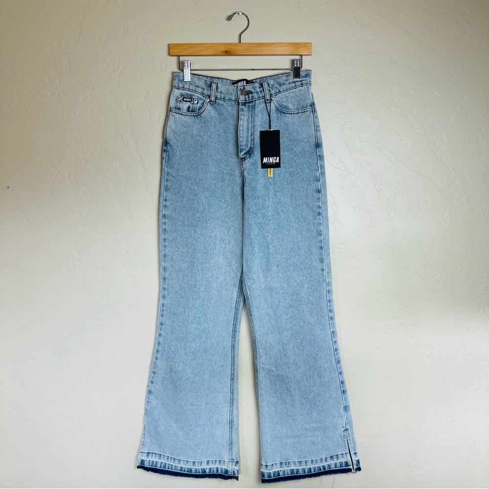 NEW Minga London Women’s High Rise Wide Leg Jeans Size 4